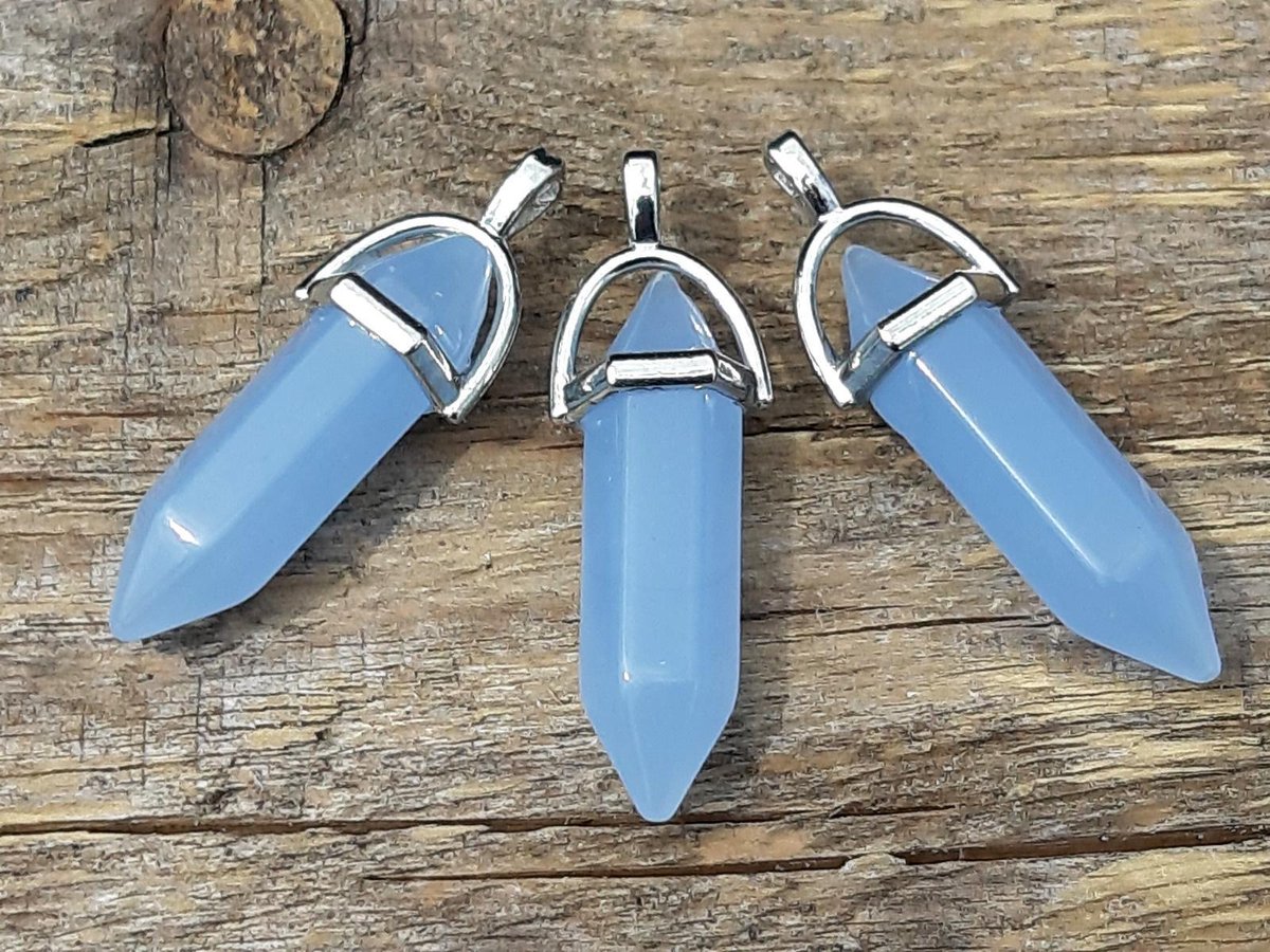 Edelsteen Chalcedoon - pendel - healing punt hanger